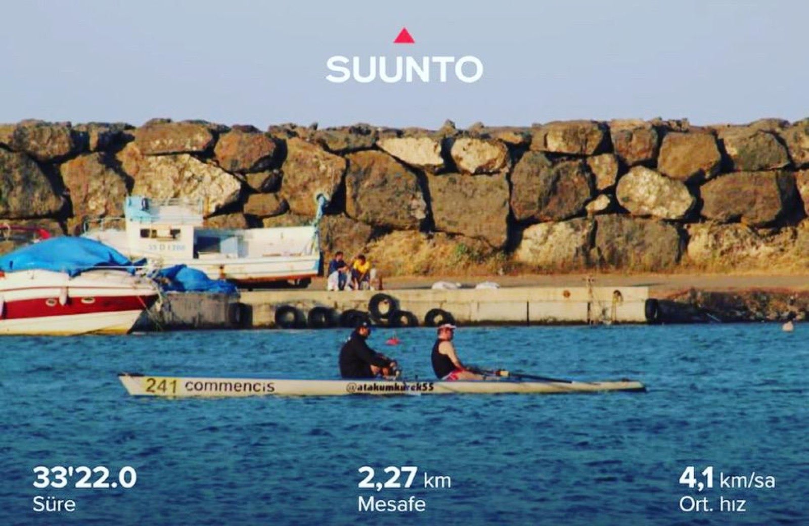 Erden Giritli during a coastal rowing session, reflecting his endurance coach and conditioning-focused coaching identity