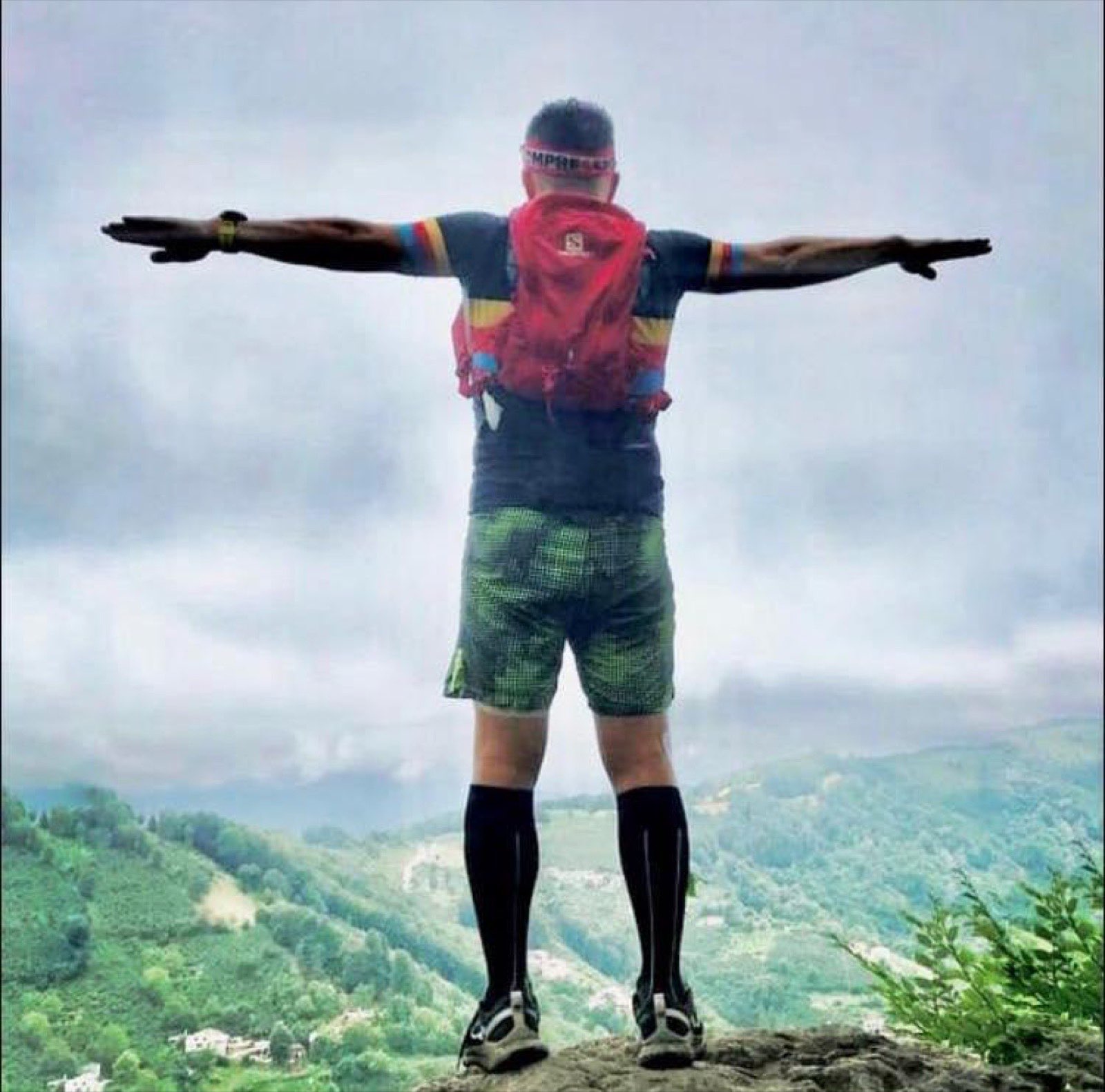 I am looking over a mountain landscape before another endurance route, just as I share on this gallery